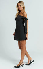 Cecilia Mini Dress-Black